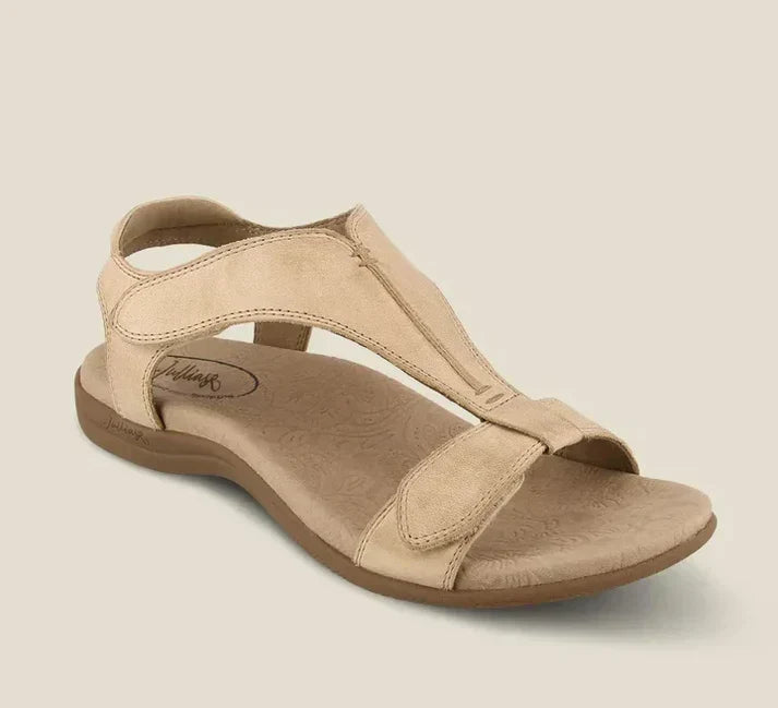 Octavia | Zapatos de verano de piel con sandalias ajustables.