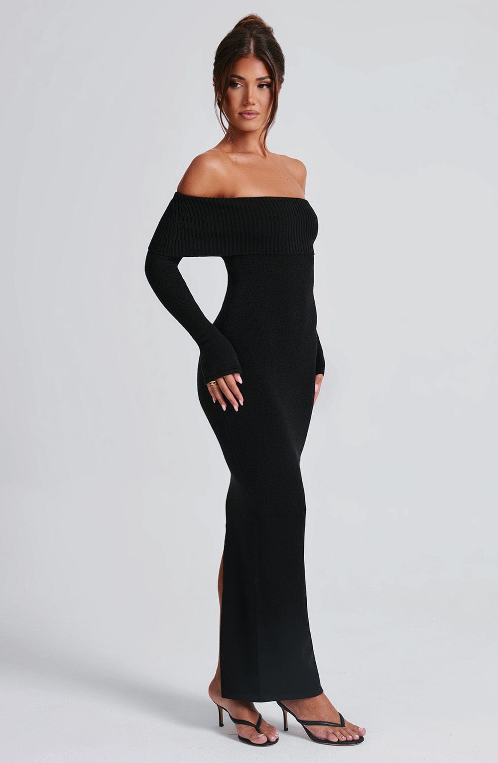 Vestido Maxi de Punto Beverley - Negro