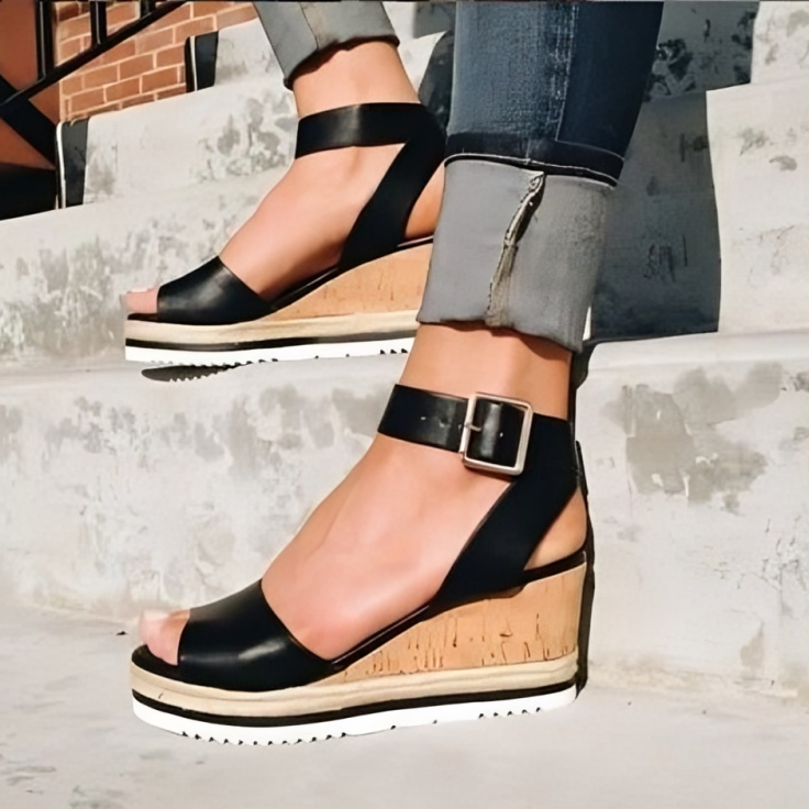 Zoé | Sandalias con tacón de cuña con estilo
