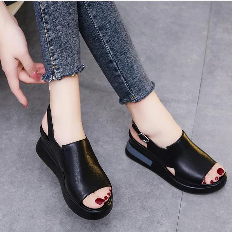 Porfiria | Sandalias cómodas con plataforma