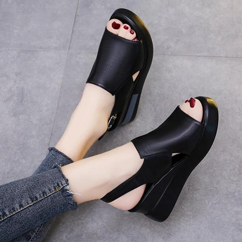 Porfiria | Sandalias cómodas con plataforma