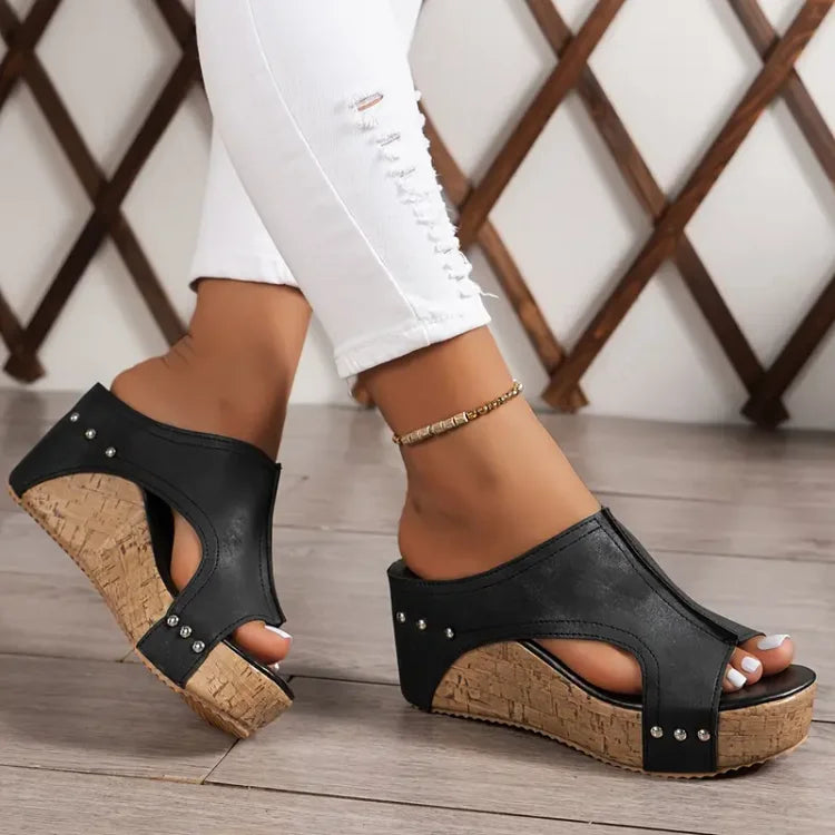 Bárbara | Sandalias plataforma piel