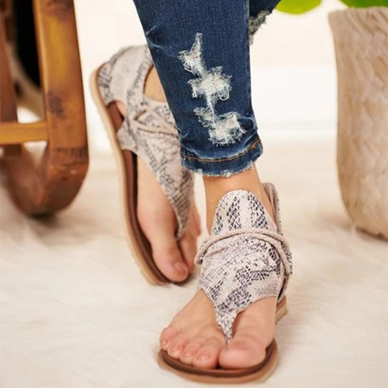 Casandra | Sandalias Boho Estampado Animal