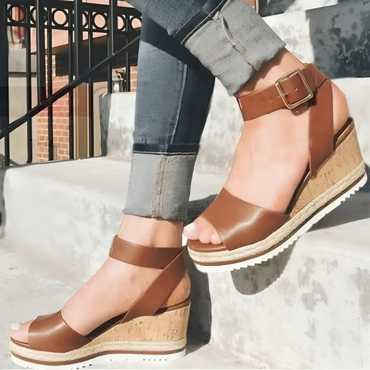 Zoé | Sandalias con tacón de cuña con estilo
