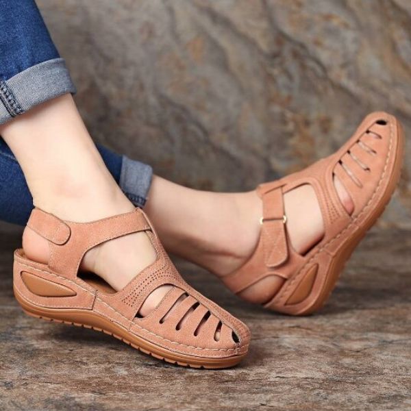 Ámbar | Sandalias ortopédicas de cuero estilo vintage