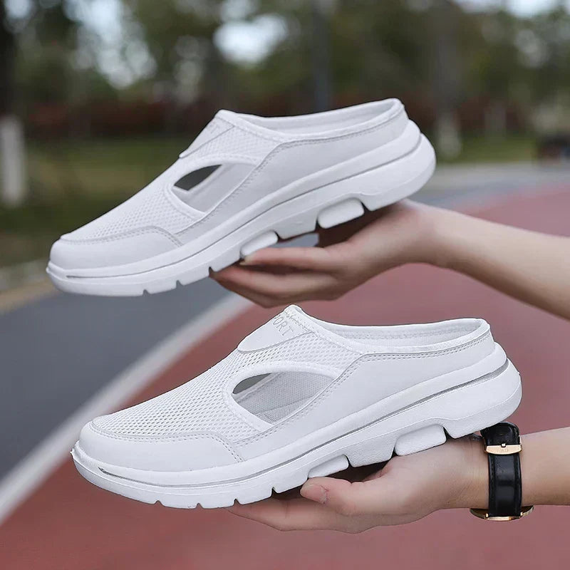 Blanca | Sandalias cómodas sin cordones para mujer