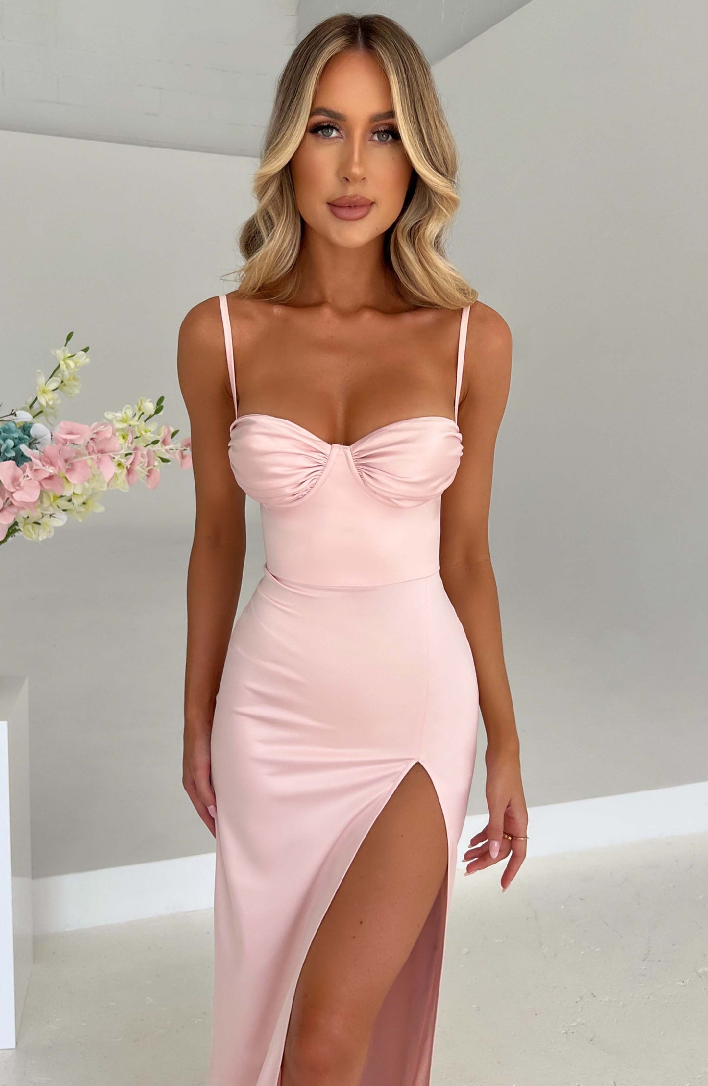 Vestido Maxi Alora - Rosa Empolvado