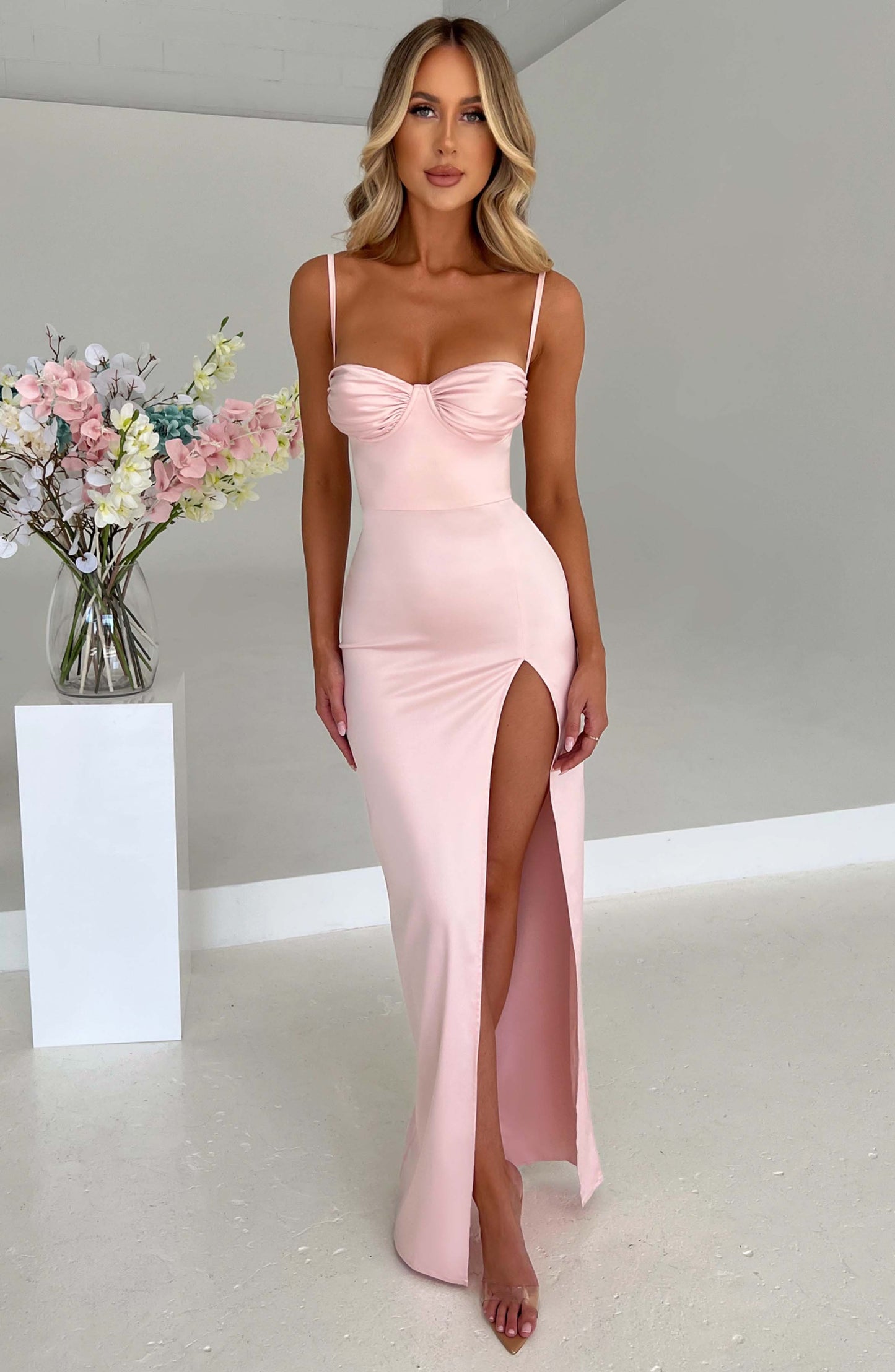 Vestido Maxi Alora - Rosa Empolvado