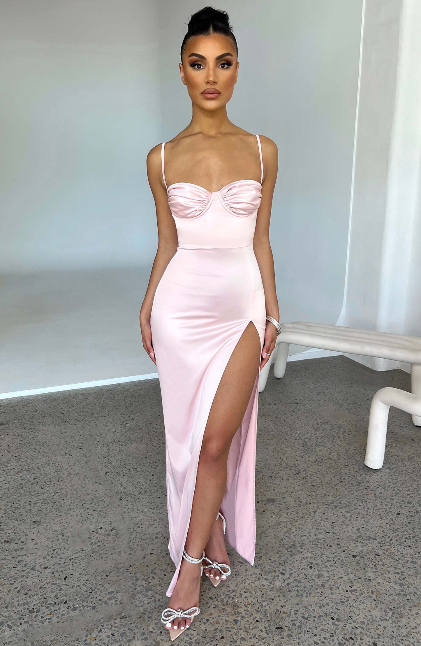 Vestido Maxi Alora - Rosa Empolvado