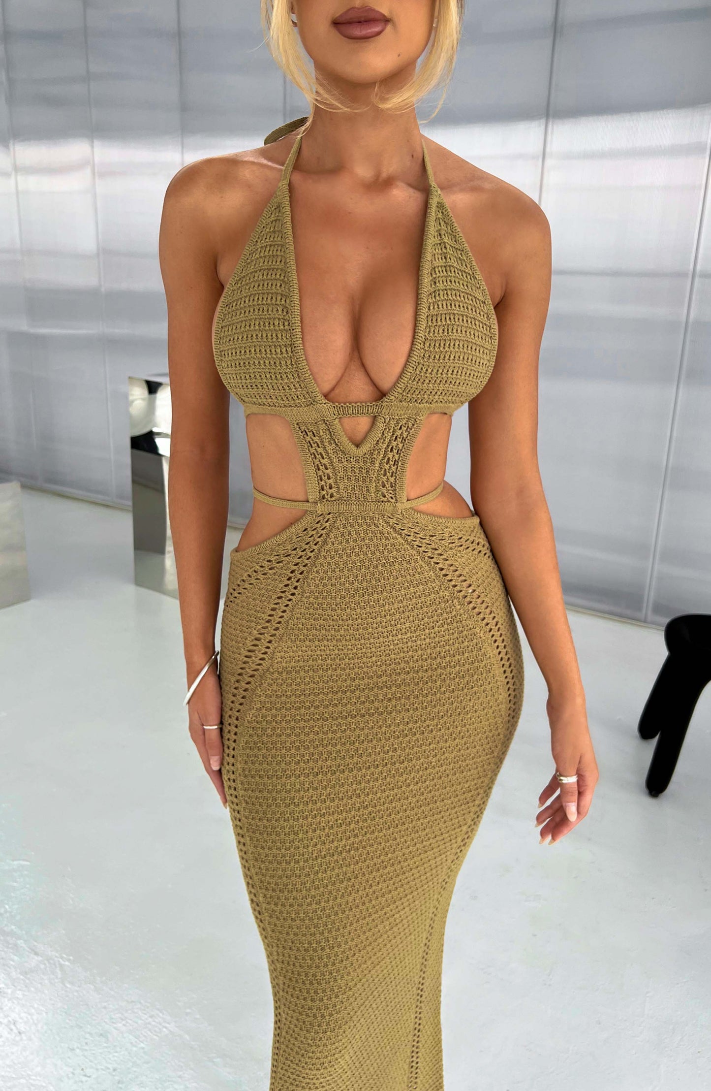 Vestido Maxi Arabella - Caqui