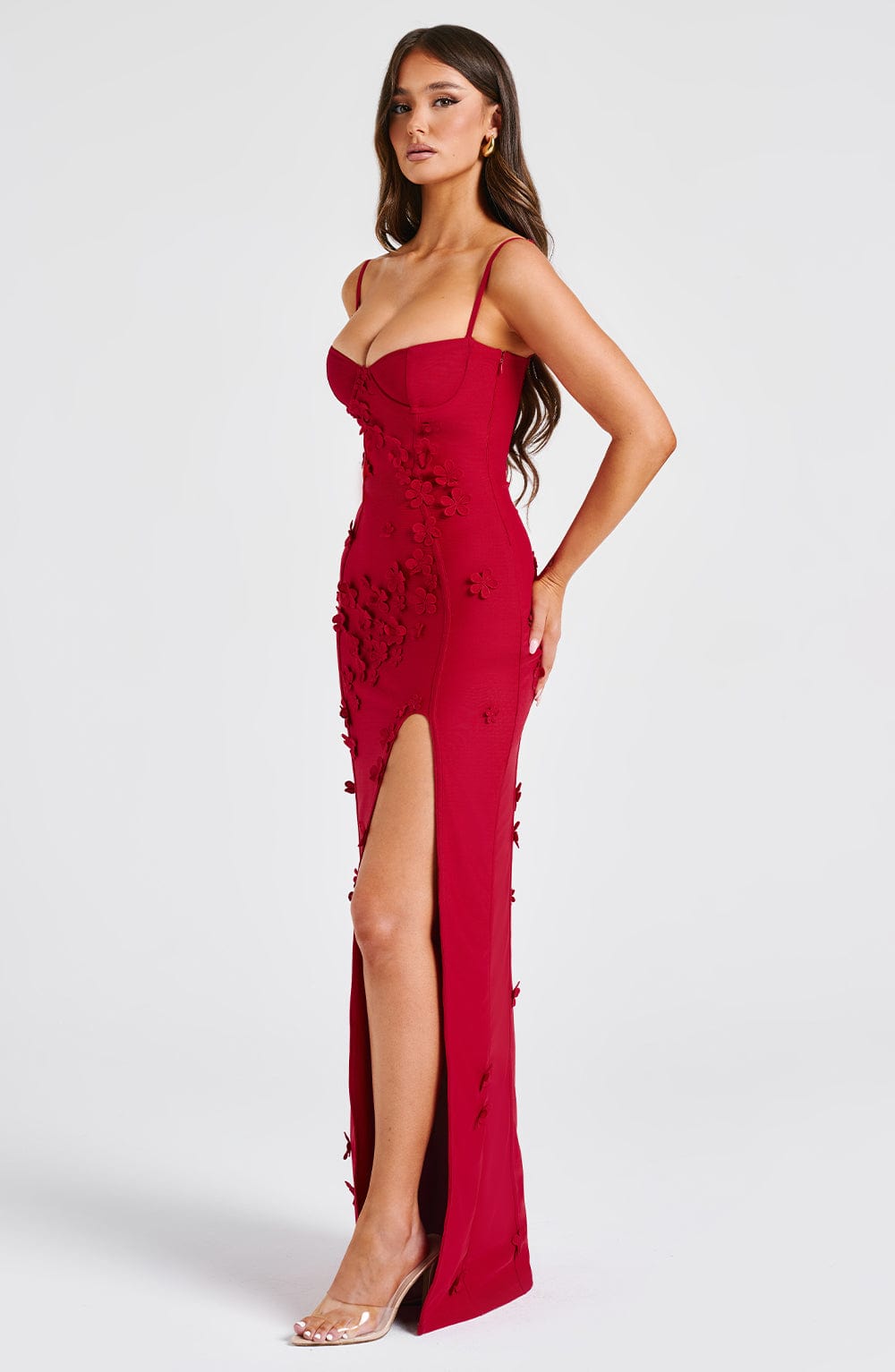 Vestido Maxi Dalary - Forrado Rojo