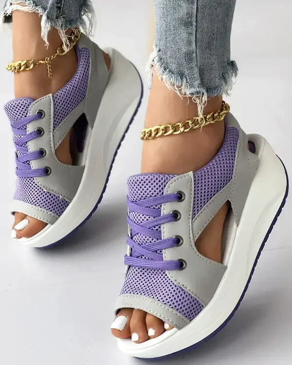 Milá | Sandalias tipo muffin con cordones