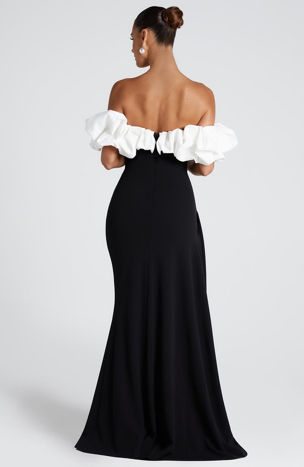 Vestido Maxi Elsie - Negro/Blanco