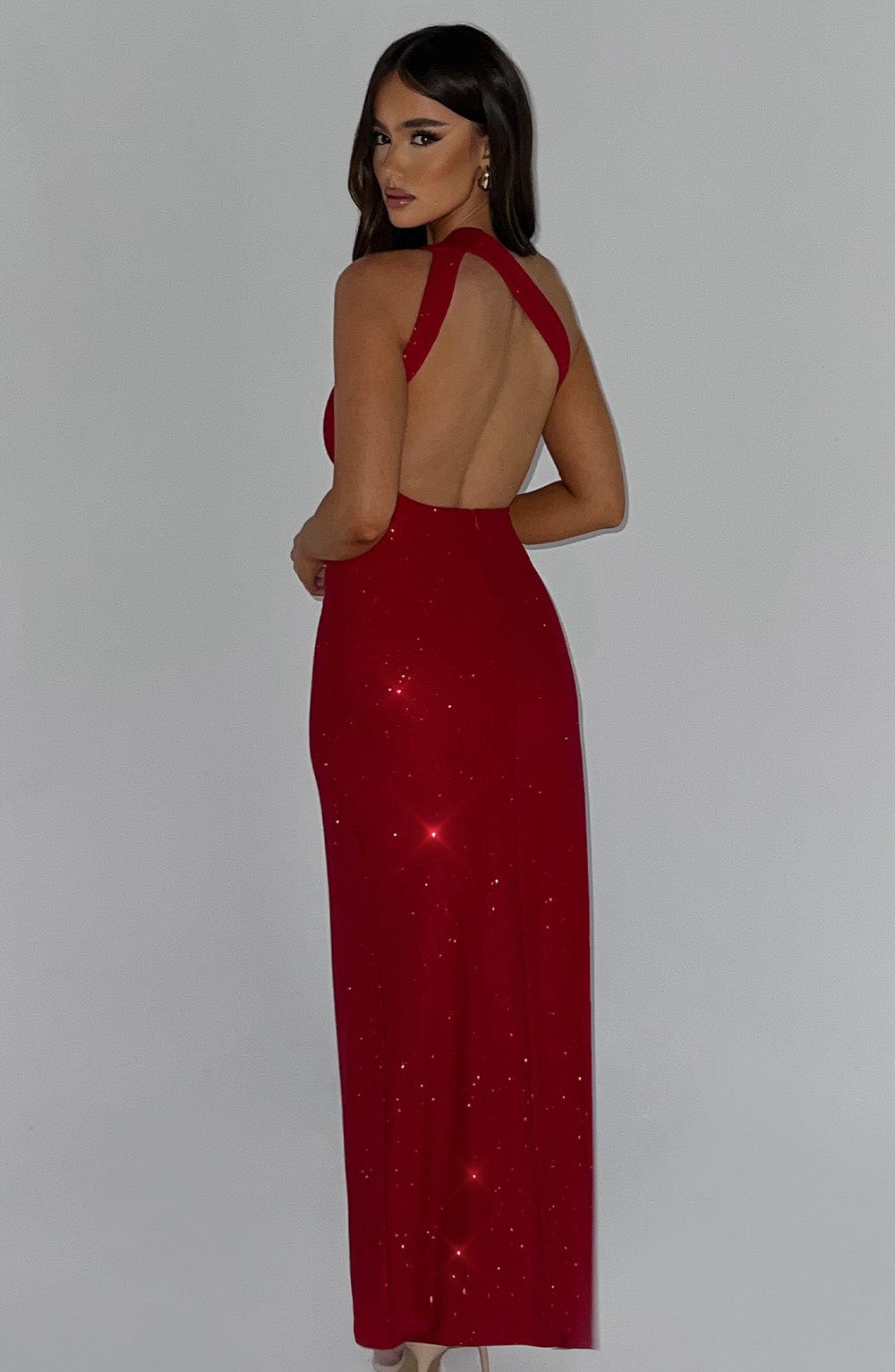 Vestido Maxi Genevieve - Brillo Rojo