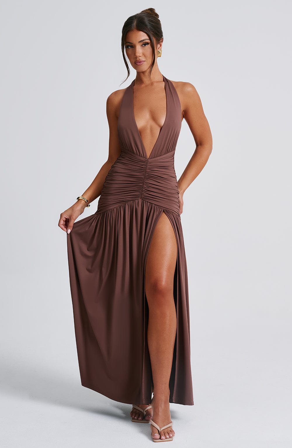 Vestido Maxi Melania - Chocolate