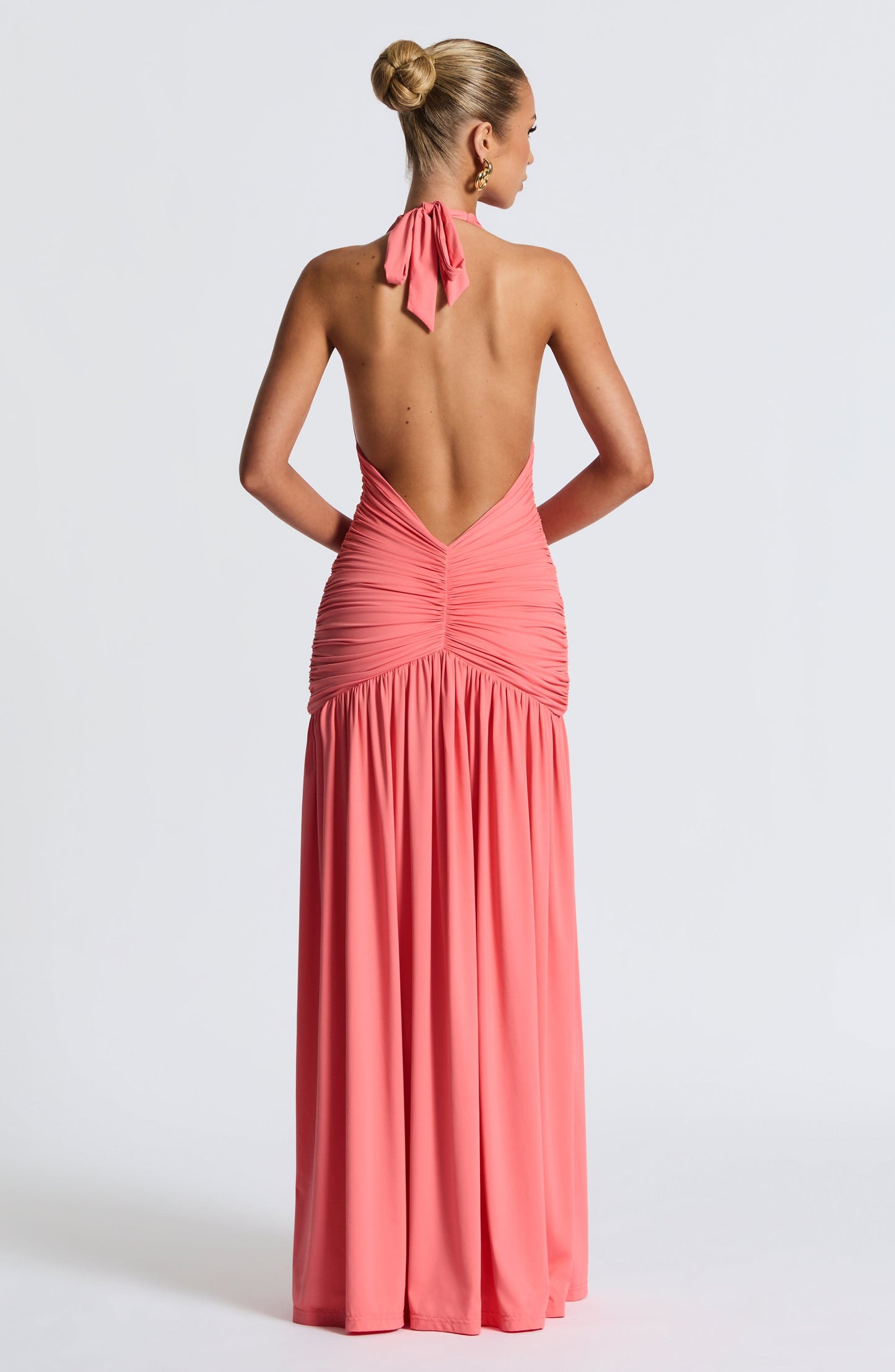 Vestido Maxi Melania - Rosa Coral