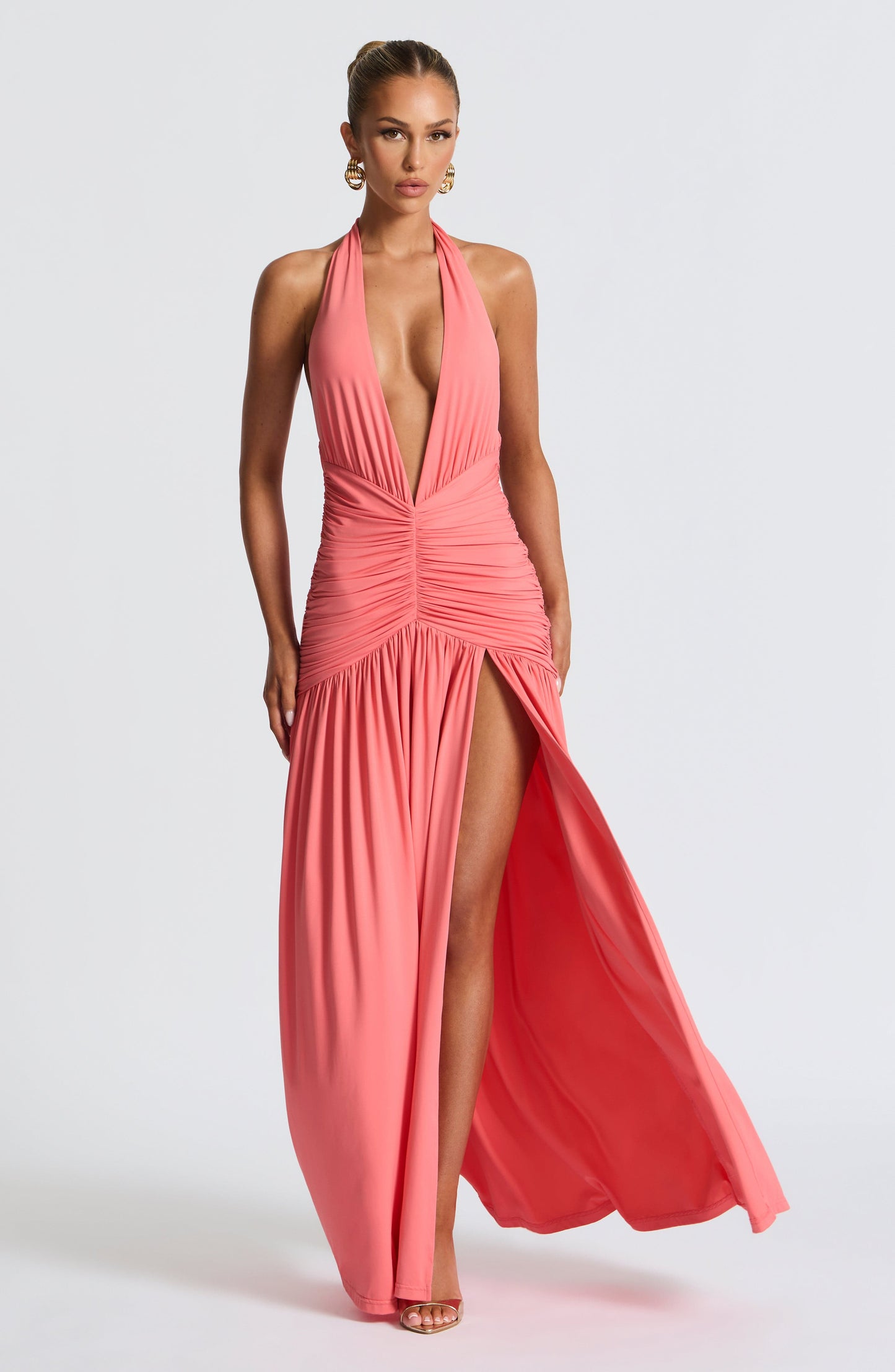 Vestido Maxi Melania - Rosa Coral