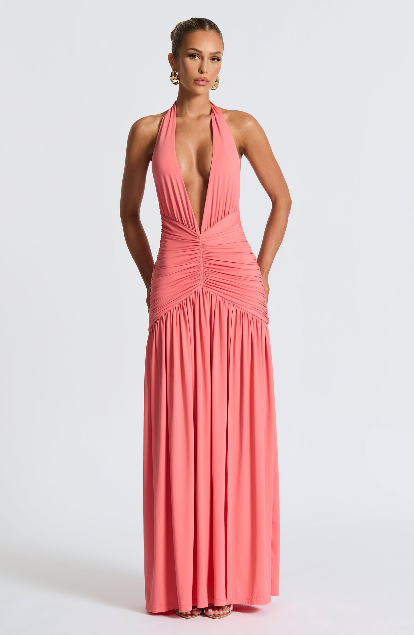 Vestido Maxi Melania - Rosa Coral