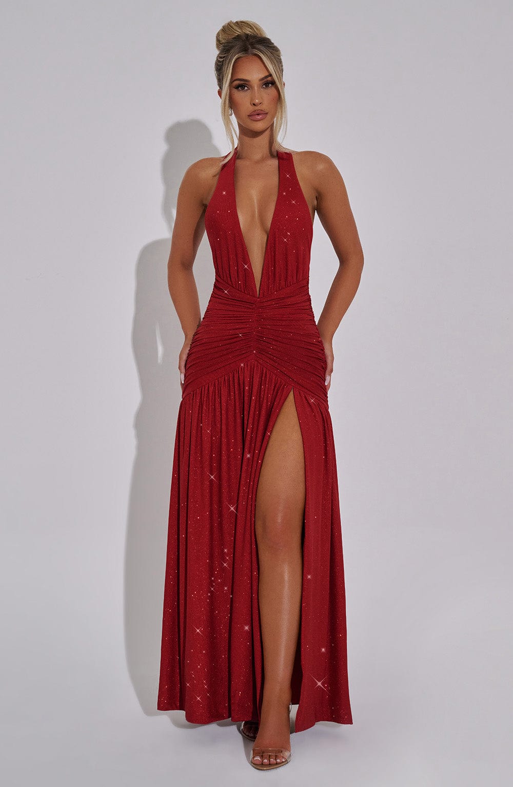 Vestido Maxi Melania - Brillo Rojo
