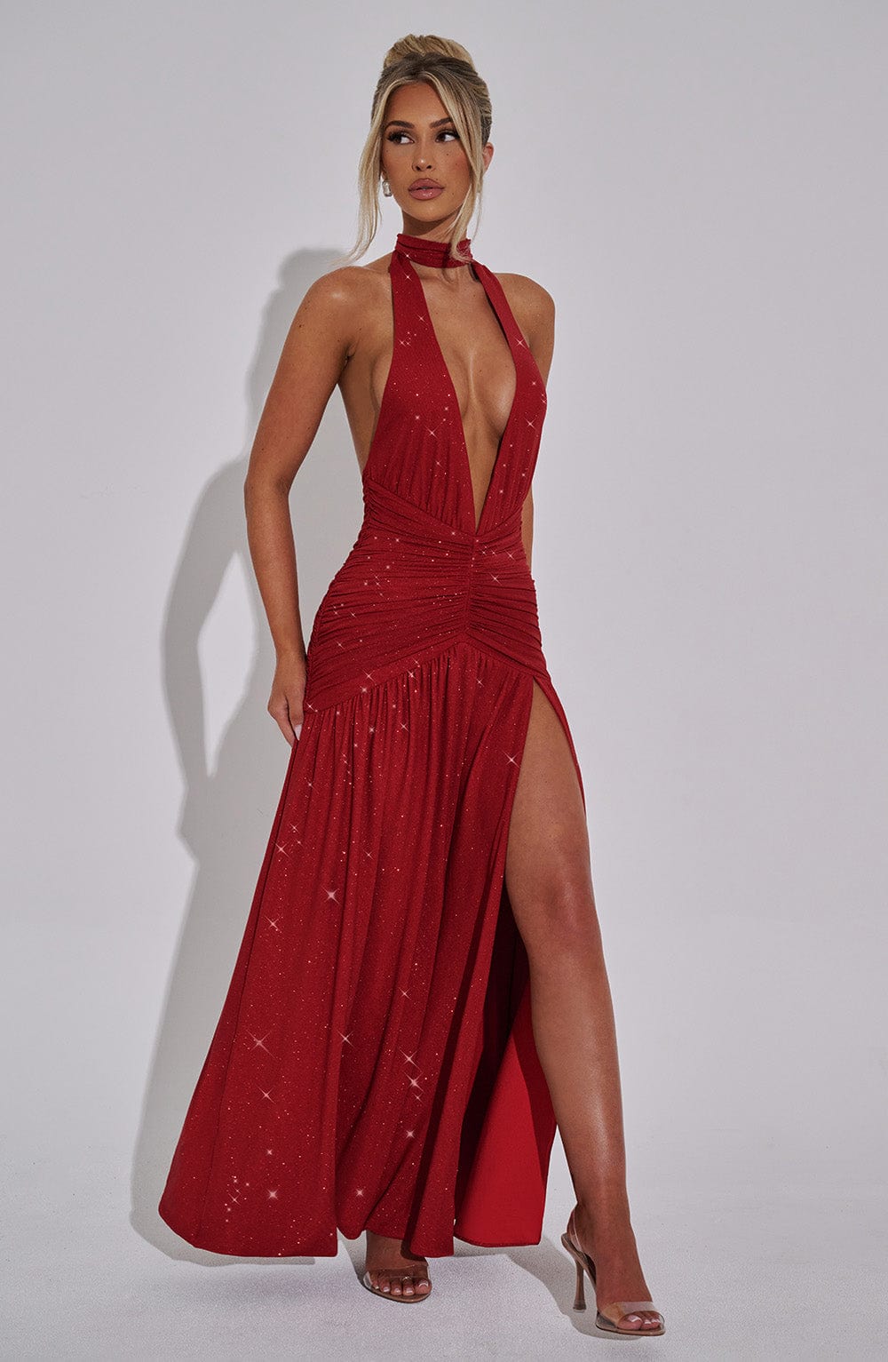 Vestido Maxi Melania - Brillo Rojo