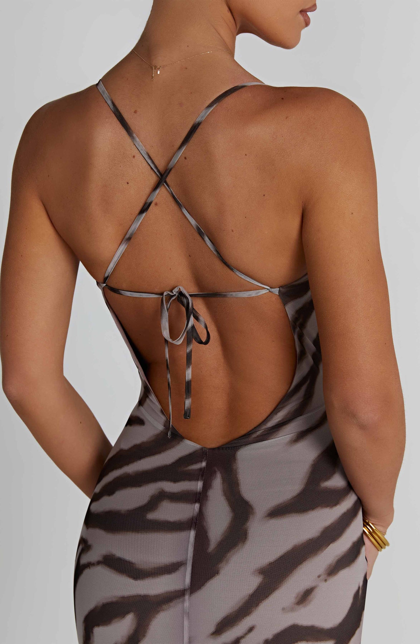 Vestido Maxi Nessa - Estampado de Cebra