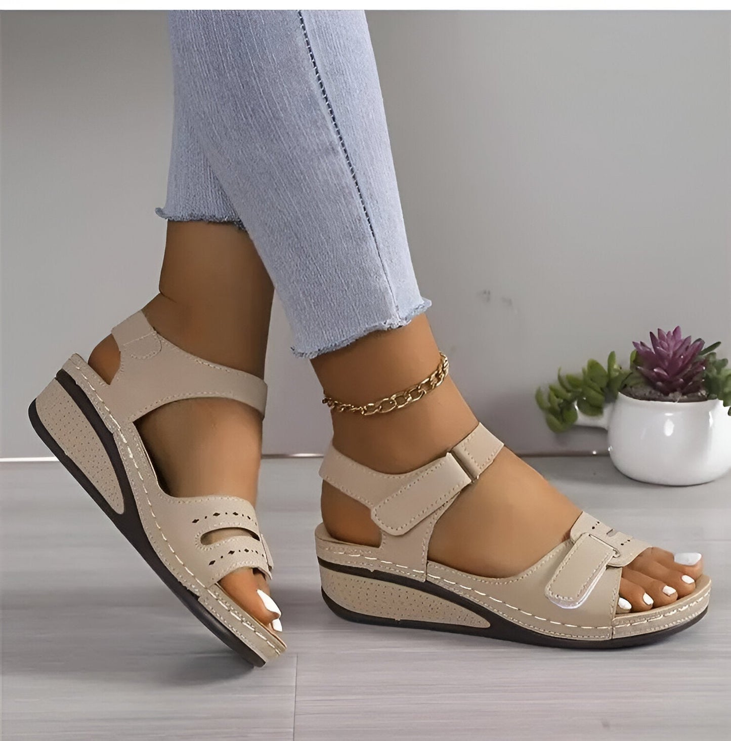 Allison | Sandalias de cuña suaves y elegantes