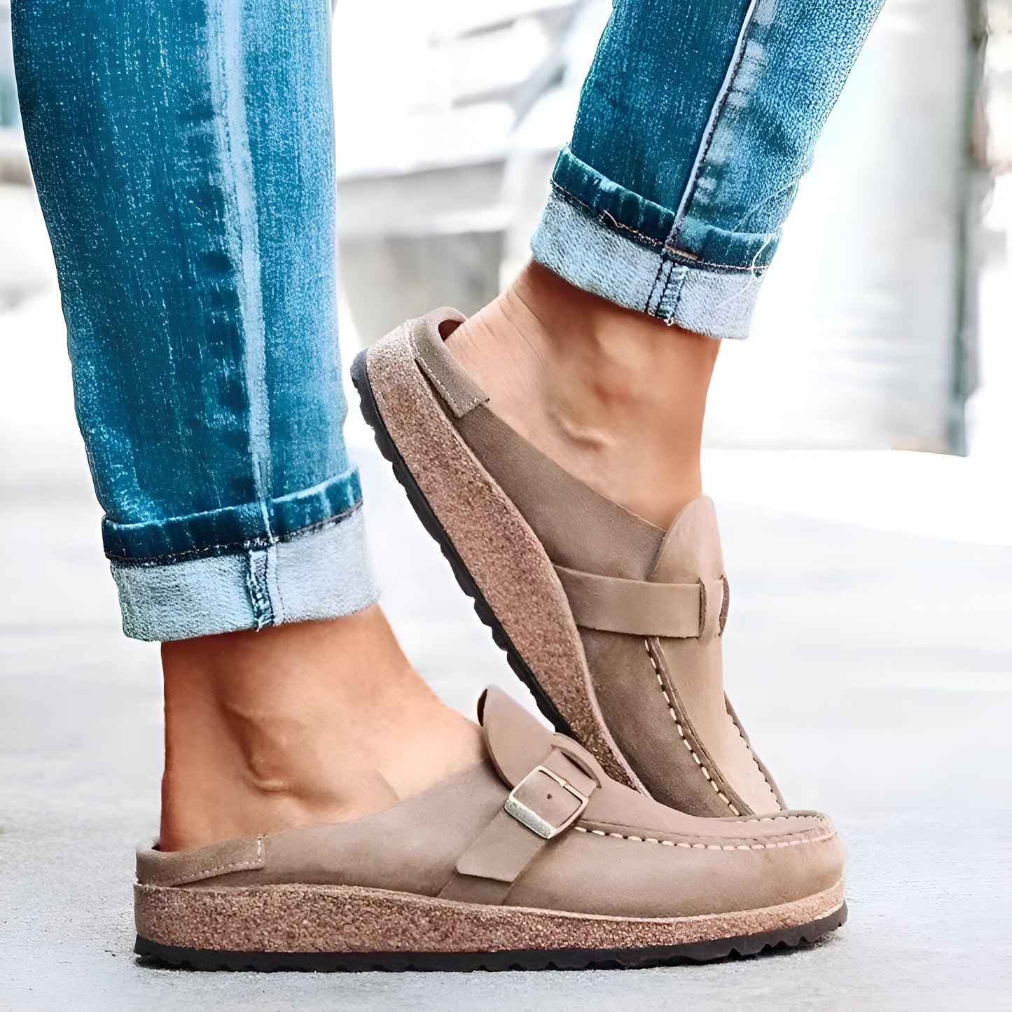 Elena | Sandalias tipo mocasín ortopédicas