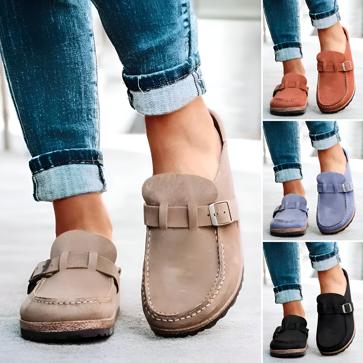 Elena | Sandalias tipo mocasín ortopédicas