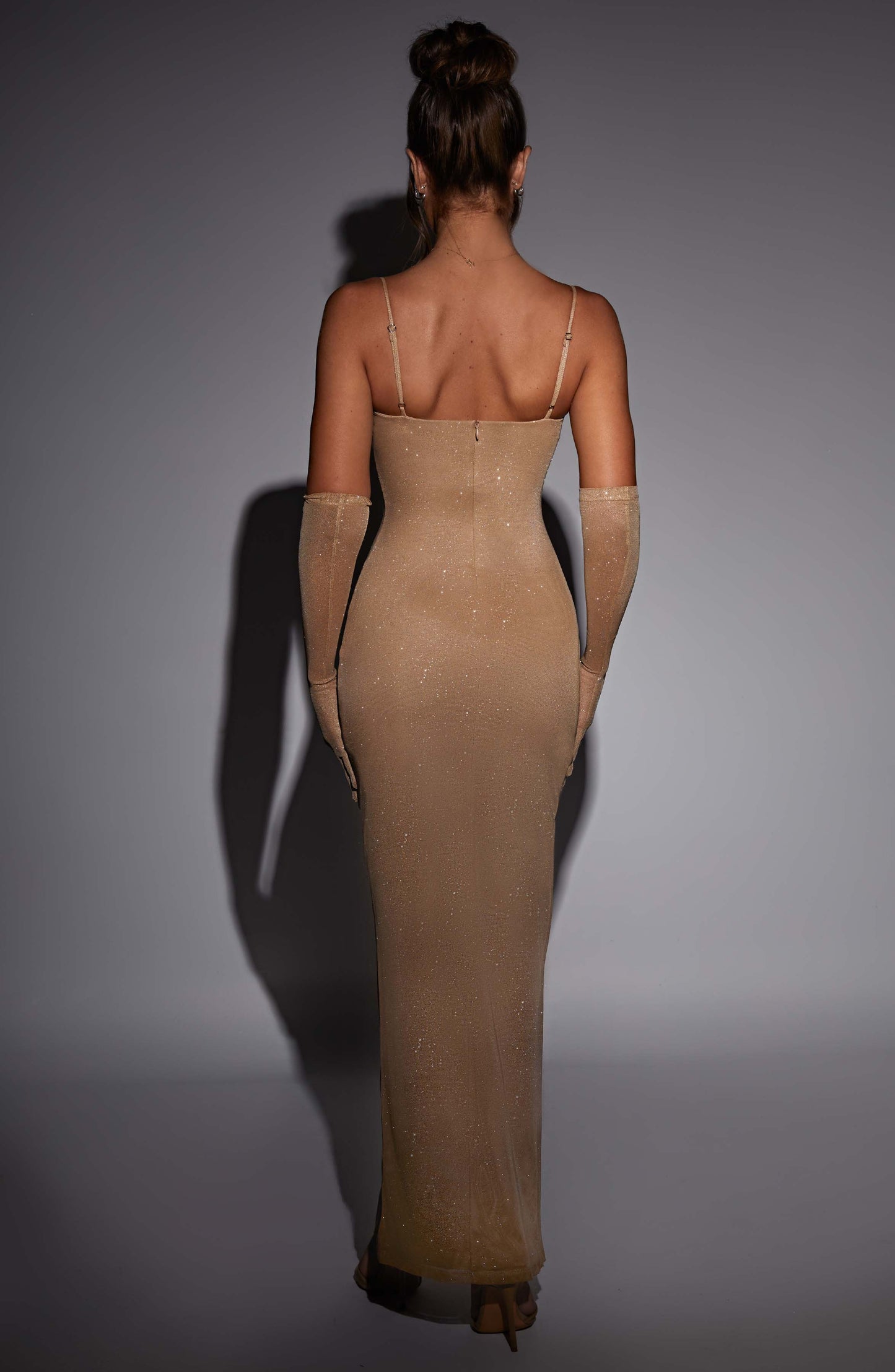 Vestido Maxi Trixie - Brillo Dorado